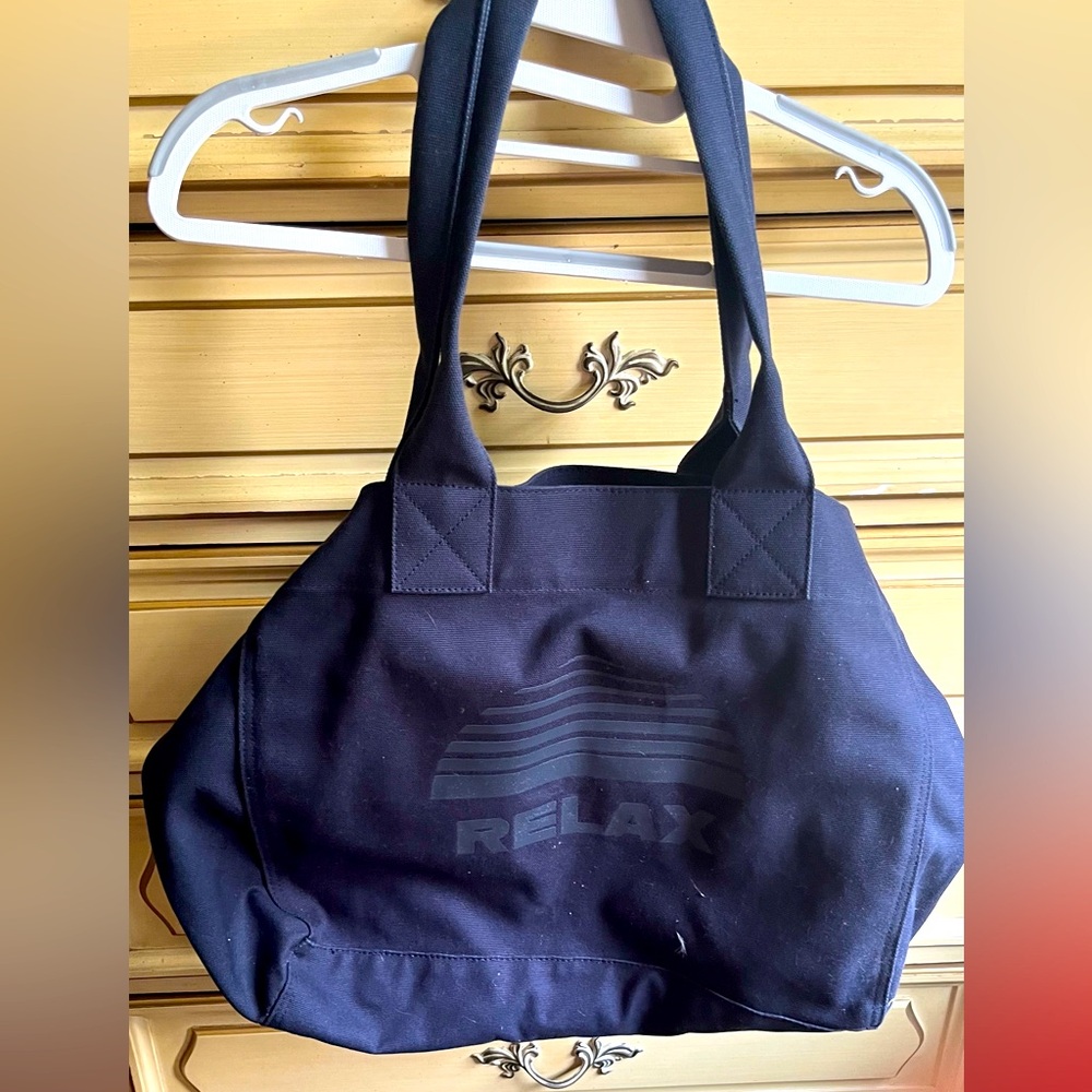 Black canvas Tote